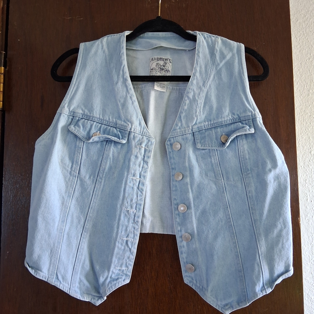 Light Blue Denim Vest